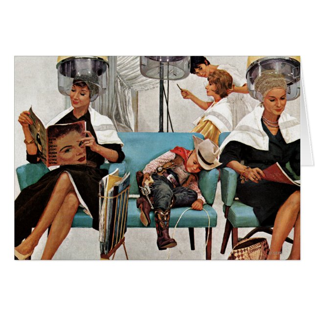 Cowboy endormi dans le salon de beauté (Devant horizontal)