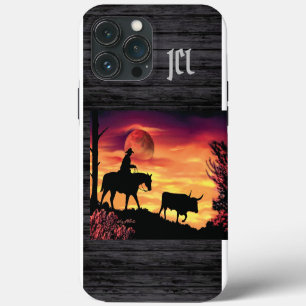Cowboy Et Longhorn Steer Coque-Mate coque iphone