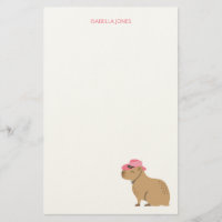 Cowboy fille capybara animal enfants papeterie pap
