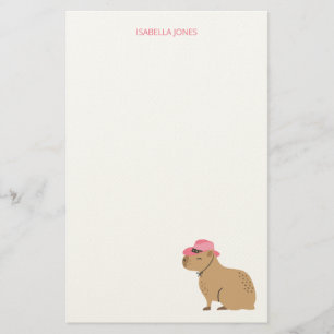 Cowboy fille capybara animal enfants papeterie pap