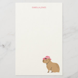 Cowboy fille capybara animal enfants papeterie pap