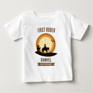Cowboy First Geburtstag Baby T-shirt