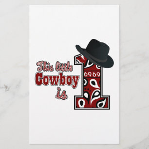 Cowboy First Geburtstag Briefpapier