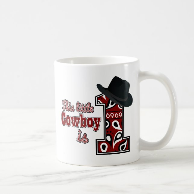 Cowboy First Geburtstag Kaffeetasse (Rechts)