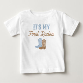 Cowboy First Rodeo Birthday Baby T-shirt