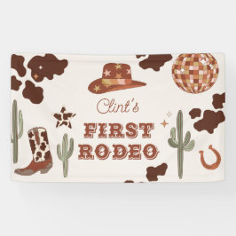 Cowboy First Rodeo Terracotta 1. Geburtstag Party Banner