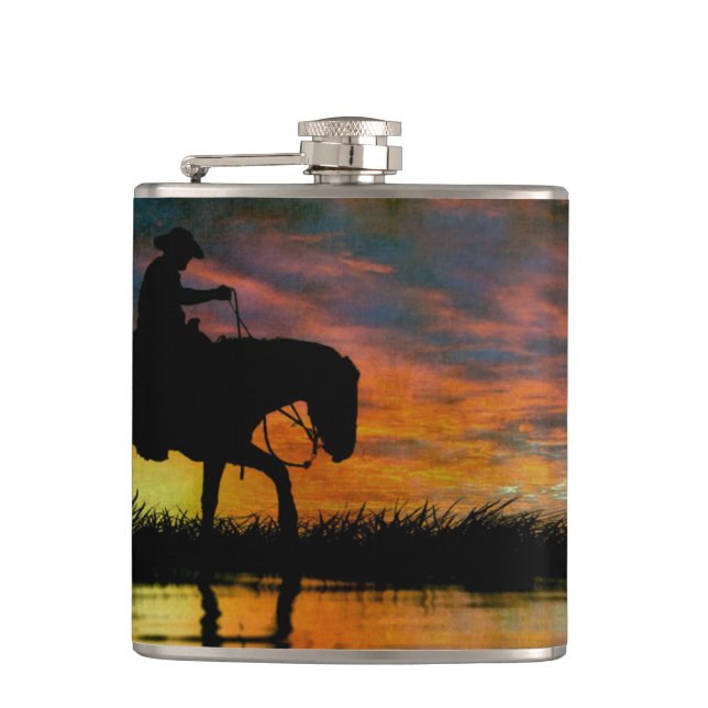 Cowboy Flask Flachmann (Vorderseite)
