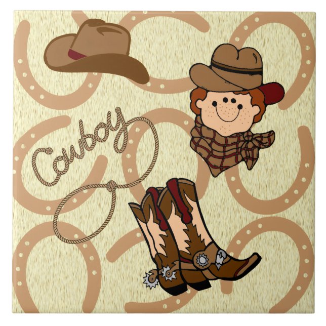 Cowboy Fliese (Vorderseite)