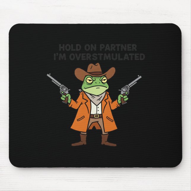Cowboy-Froschsticker Mousepad (Vorne)