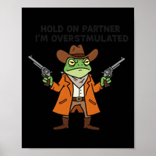 Cowboy-Froschsticker Poster
