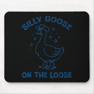 Cowboy-Gans Verrückt Auf Freiem Fuß Lustige Tier-M Mousepad