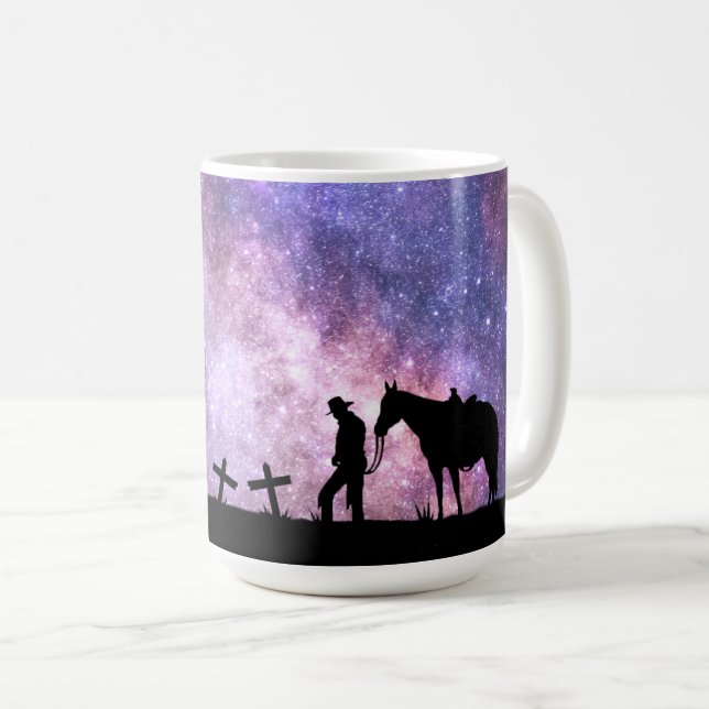 Cowboy Gebet Kaffeemaschine Tasse (VorderseiteRechts)