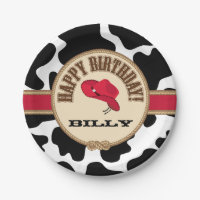 Cowboy-Geburtstag, kundengerechter Teller