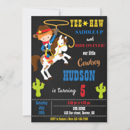 Cowboy-Geburtstagseinladung Wilder Westen Rodeo Pa Einladung
