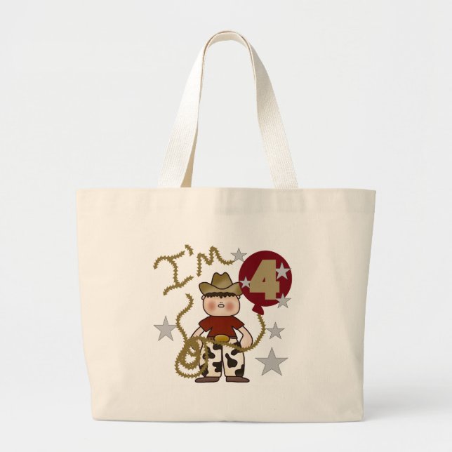 Cowboy Geburtstagsgeschenke und Geschenke Jumbo Stoffbeutel (Vorne)