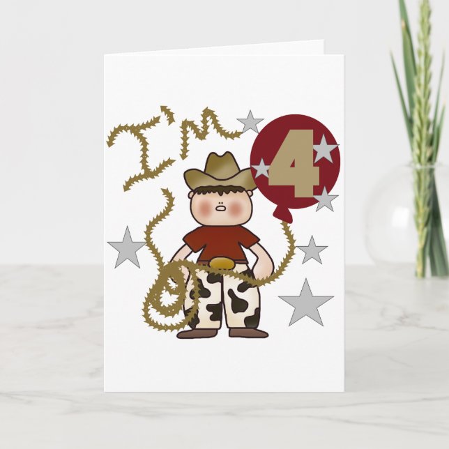 Cowboy Geburtstagsgeschenke und Geschenke Karte (Vorderseite)