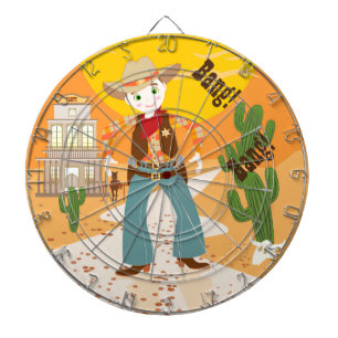 Cowboy-Geburtstagsparty Dartscheibe