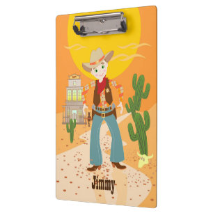 Cowboy-Geburtstagsparty Klemmbrett