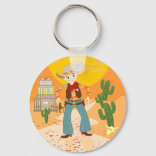 Cowboy-Geburtstagsparty Schlüsselanhänger