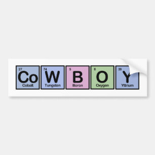 Cowboy gemacht von den Elementen Autoaufkleber