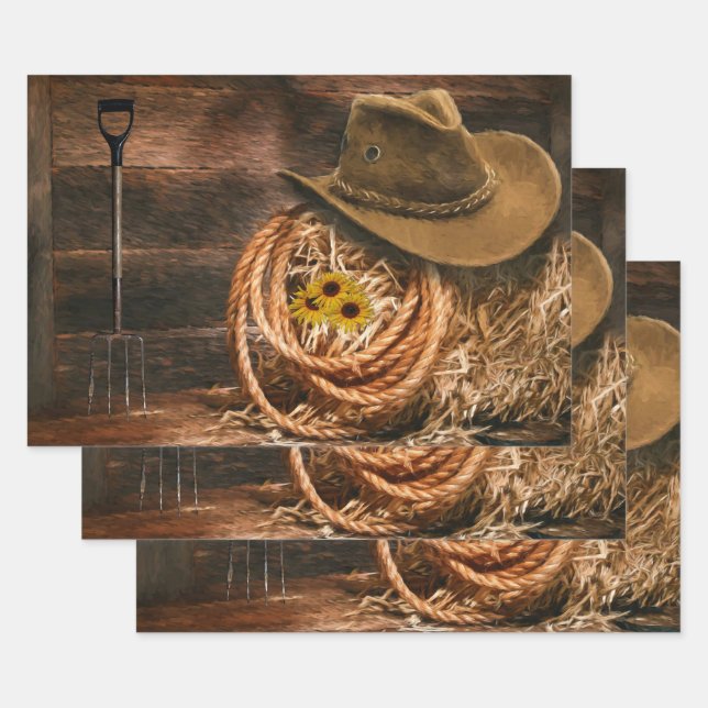 Cowboy Geschenkpapier Set (Set)