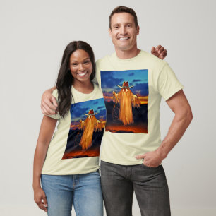 Cowboy Ghost im Sunset Design T-Shirt