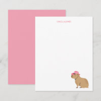 Cowboy Girl Capybara Tierkinder Schreibpapier