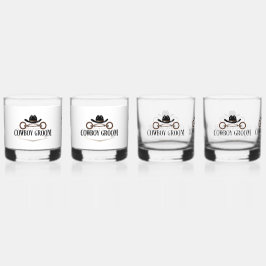 Cowboy Groom Whiskyglas