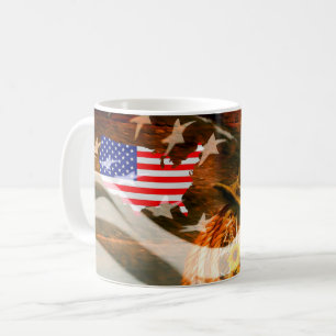 Cowboy Hat American Flag Sunray Kaffeetasse