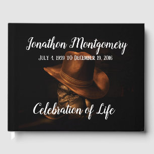 Cowboy Hat and Boots Celebration of Life Gästebuch