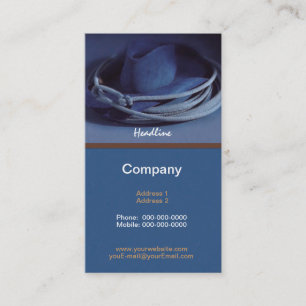 Cowboy Hat Business Card Visitenkarte