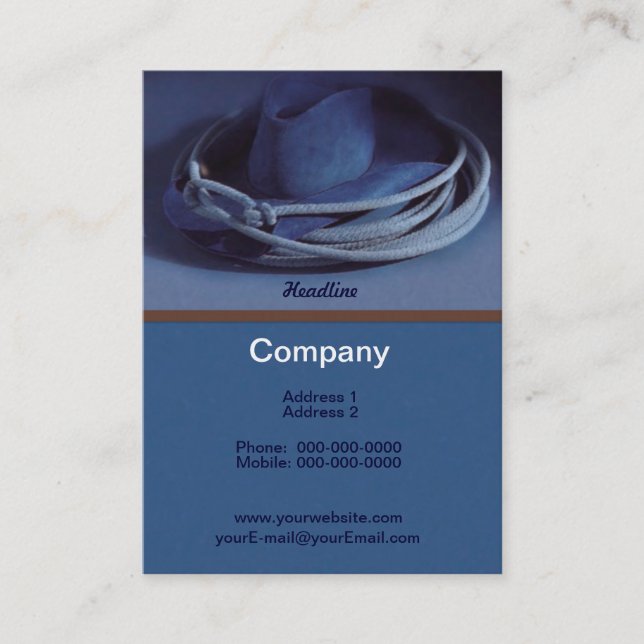 Cowboy Hat Business Card Visitenkarte (Vorderseite)