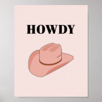 Cowboy Hat Howdy Peach Boho