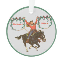 Cowboy hat Pferd mit Ropes Weihnachtsdesign oder