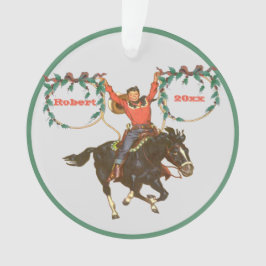 Cowboy hat Pferd mit Ropes Weihnachtsdesign oder Ornament