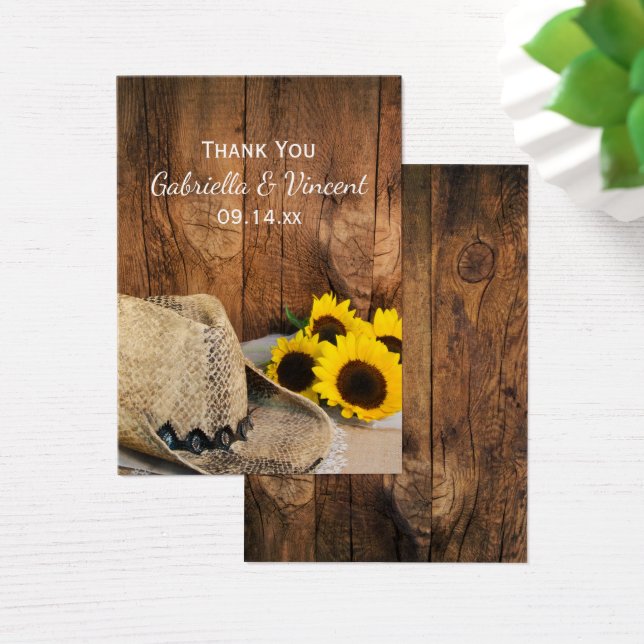 Cowboy Hat, Sonnenblumen Barn Wood Gastgeschenk Ho (Schreibtisch)