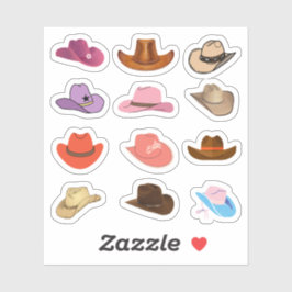 Cowboy Hat Stickers Aufkleber