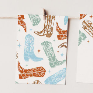 Cowboy High-Chair Banner Card Ende Stück Einladung