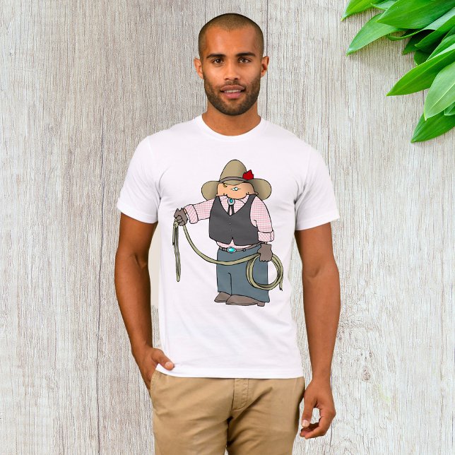 Cowboy Holding A Lasso Mens T - Shirt (Von Creator hochgeladen)