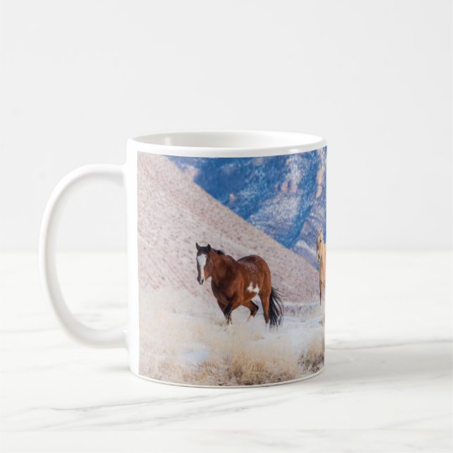 Cowboy Horse Drive on Hideout Ranch Kaffeetasse (Links)