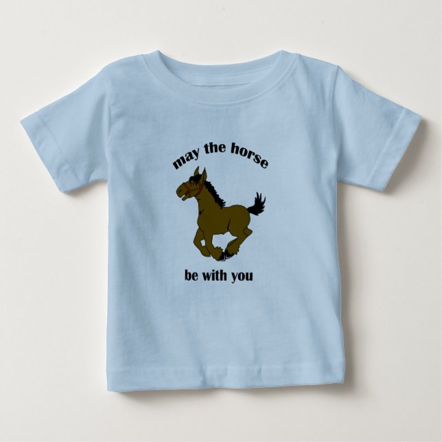 Cowboy Horse Funny Baby Baby T-shirt (Vorderseite)