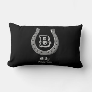 Cowboy Horse Shoe Personalisiert Monogram Lendenkissen
