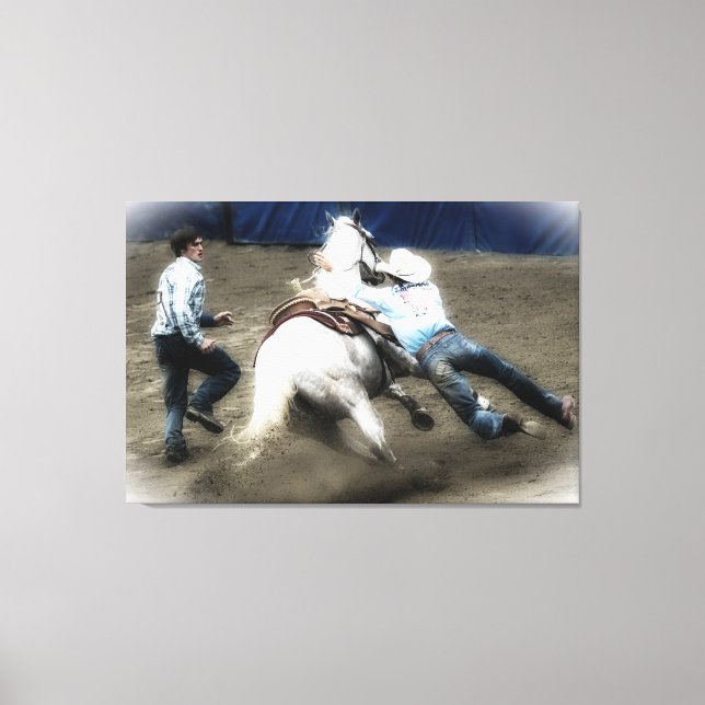 *~* Cowboy Horse Western Rodeo Vintag AR22 Leinwanddruck (Vorderseite)
