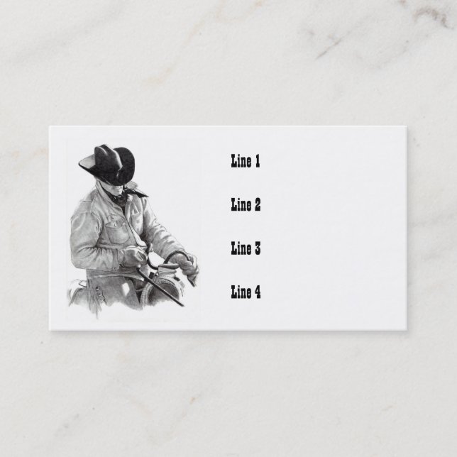 COWBOY/HORSEBACK/ART VISITENKARTEN VISITENKARTE (Vorderseite)