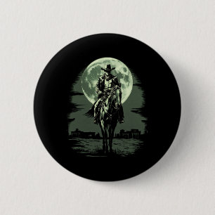 Cowboy Horseck Riding Saloon Gunfight Sheriff Button