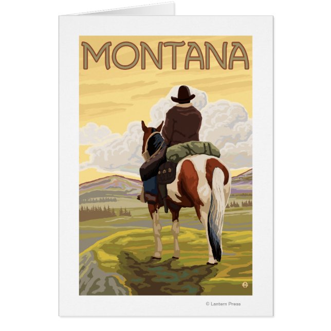 Cowboy & HorseMontanaVintage Reiseplakat (Vorne)