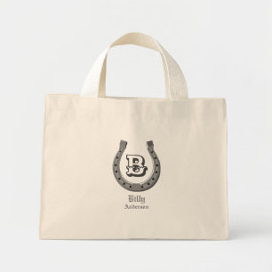 Cowboy-Hufeisen personalisiert mit Monogramm Mini Stoffbeutel