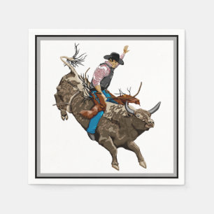 Cowboy im alten Westen Serviette