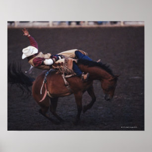 Cowboy in einem Rodeo 2 Poster