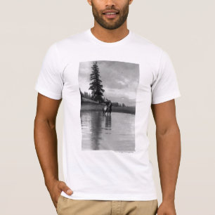 Cowboy in einem Teich T-Shirt